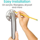 Vive Health Metal Grab Bar, 12 Inches Stainless steel, Brushed Nickel