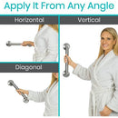 Vive Health Metal Grab Bar, 12 Inches Stainless steel, Brushed Nickel