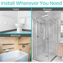 Vive Health Metal Grab Bar, White – Bathroom Safety Support