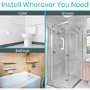 Vive Health Metal Grab Bar, 16 Inches Stainless Steel, White