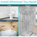 Vive Health Metal Grab Bar, Stainless Steel, 12 Inches, White