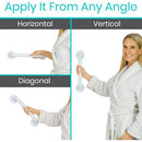 Vive Health Metal Grab Bar, Stainless Steel, 12 Inches, White