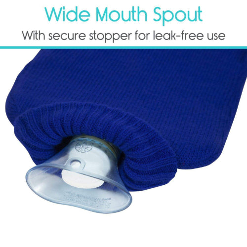 Vive Health Hot or Cold Water Bottle, Blue