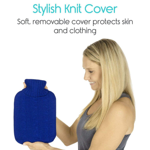 Vive Health Hot or Cold Water Bottle, Blue