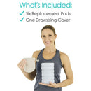 Vive Health Lotion Applicator Replacement Pads, with Washable Foam, 6 Pads