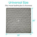 Vive Health Shower Mat, Clear,  20 x 20 Inches
