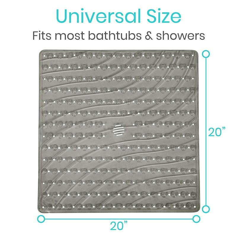 Vive Health Shower Mat, Clear,  20 x 20 Inches
