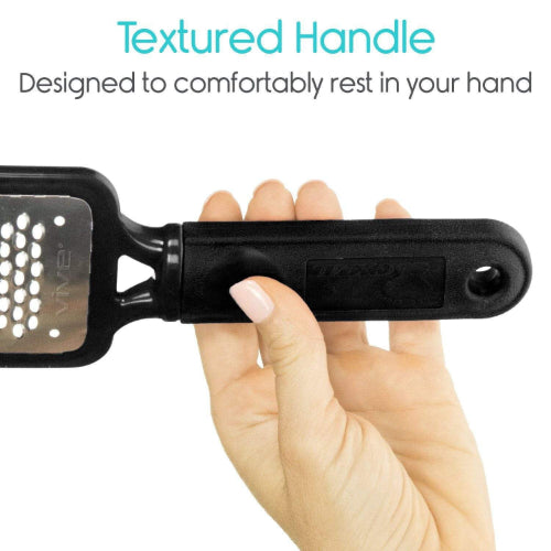 Vive Health Pedicure Foot File, with Carry Bag