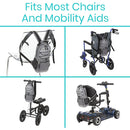 Vive Health Oxygen Tank Backpack Bag with Straps Fits M2 to C Cylinders, 6 Hose Outlets, Gray