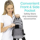 Vive Health Oxygen Tank Backpack Bag with Straps Fits M2 to C Cylinders, 6 Hose Outlets, Gray