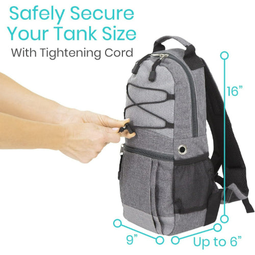 Vive Health Oxygen Tank Bag, Gray