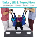 Vive Health Heavy Duty Patient Sling with 4 Point Straps and Padded Handgrips for Control