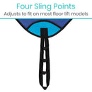 Vive Health Heavy Duty Patient Sling with 4 Point Straps and Padded Handgrips for Control