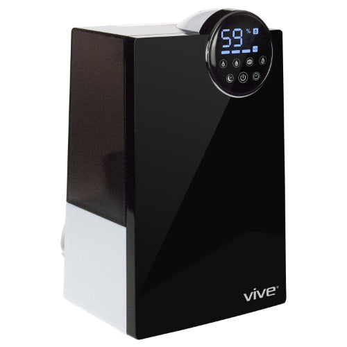 Vive Health Cool Mist Humidifier, Black, Air Moisturizing Humidifier for Home, Moovkart