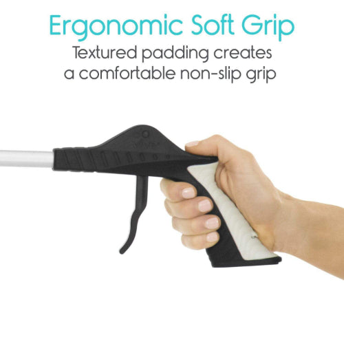Vive Health 32 Inches Folding Reacher Grabber with 4 Inches Rotating Claw