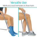 Vive Health 23-Inch Detachable Shoe Horn with Sock Remover for Easy Dressing without Bending