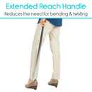 Vive Health Stainless Steel Shoe Horn with Genuine Leather Grip, Pack of 2