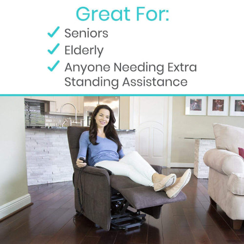 Vive Health Lift Chair, 5 Massage Modes, Quiet and Smooth, Dark Brown