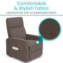 Vive Health Power Lift Chair Recliner, 350 lb Capacity with Stand Assist Function, Brown, Large