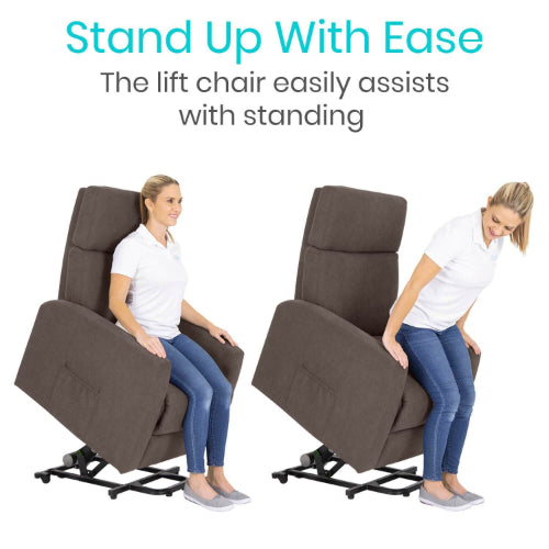 Oversized Lift Chair, 5 Massage Modes, Quiet & Smooth, Classic Gray