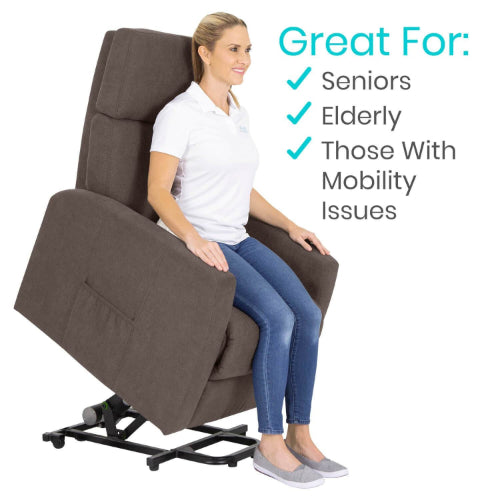 Oversized Lift Chair, 5 Massage Modes, Quiet & Smooth, Classic Gray