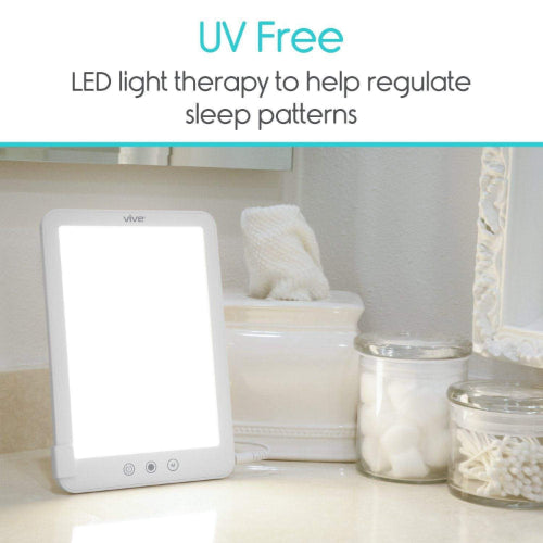 Vive Health Sun Lamp, LED UV-Free, 3 Intensities, Dimmer