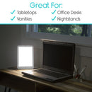 Vive Health Sun Lamp, 9-Inch Light Therapy Lamp, 10,000 Lux UV-Free LED, Adjustable Brightness