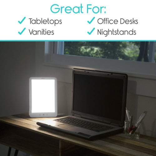 Vive Health Sun Lamp, LED UV-Free, 3 Intensities, Dimmer