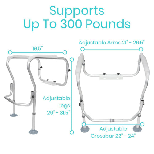 Vive Health Toilet Safety Frame With Crossbar
