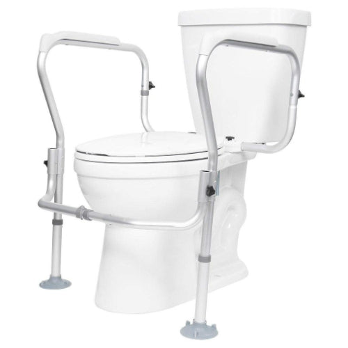 Vive Health Toilet Safety Frame With Crossbar, 26.5" Wide Nonslip Rails, Up To 300 Lbs