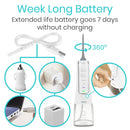 Vive Health Water Flosser, 8-Inch Rechargeable Oral Irrigator with Multiple Pressure Modes