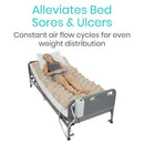 Vive Health Alternating Pressure Pad with inflation hoses, relieving pressure sores for bedridden individuals, Moovkart.