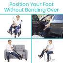 Vive Health Multi-Grip Leg Lifter, with Aluminum Core, 41 Inches Strap and 3 Handles