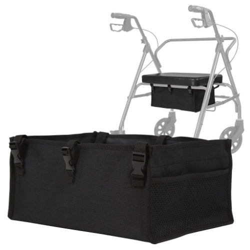 Vive Health Rollator Seat Bag with Rigid Base and Mesh Pockets