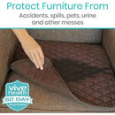 Vive Health Chair Incontinence Pad, 22 x 21 Inches, Brown, Waterproof and Reusable Design