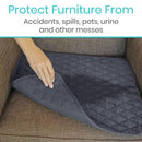 Vive Health Chair Incontinence Pad, 22 x 21 Inches, Gray, Waterproof and Reusable Design