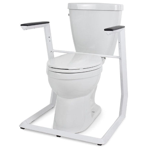 Vive Health Stand Alone Toilet Rail, White