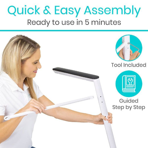 Vive Health Stand Alone Toilet Rail, White