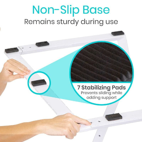 Vive Health Stand Alone Toilet Rail, White