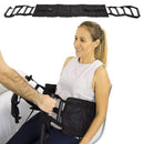 Vive Health Transfer Sling 9.5-Inch Wide, 10 Padded Handles, Waist Belt, Black 330 lbs Support