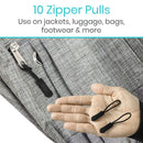Vive Health Easy Grip Replacement Zipper Pulls for Jackets, Backpacks and Luggage, Arthritis-Friendly, Non-Slip Design, Pack of 10