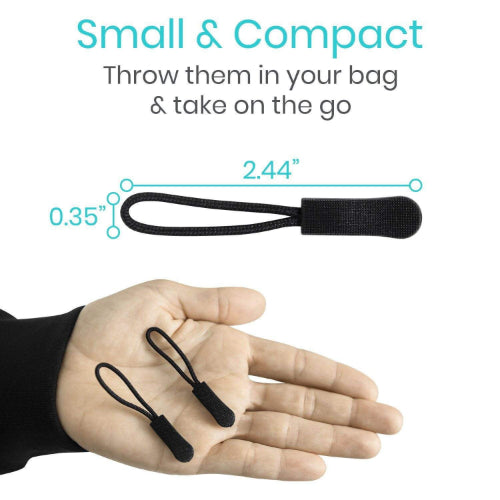 Vive Health Zipper Pulls Easy Grip Attachment for Clothing, Bags, Jackets and Backpacks, 10-Pack