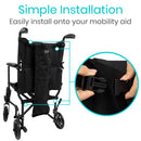 Vive Health Oxygen Tank Holder, Reinforced Straps, Extra Pockets, Black