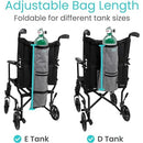 Vive Health Oxygen Tank Holder, Reinforced Straps, Extra Pockets, Gray