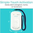 Vive Health Call Button with Pager, Wearable 3.5 x 1 Inches Wireless Alarm with Lanyard