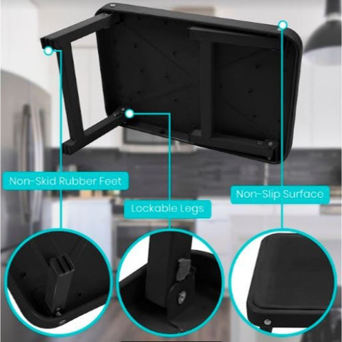 Vive Health 6.5" Folding Step Stool, Wide Base, Nonslip Platform