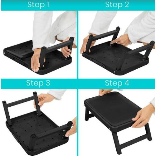 Vive Health 6.5" Folding Step Stool, Wide Base, Nonslip Platform