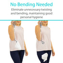 Vive Health Tong Wiping Aid, 16-Inch Stainless Steel with Silicone-Coated Grip for Hygiene Support