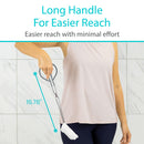 Vive Health Tong Wiping Aid, 16-Inch Stainless Steel with Silicone-Coated Grip for Hygiene Support