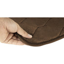 Vive Health Memory Foam Bathroom Mat, Nonslip Flannel, Quick-Dry and Absorbent, 17 x 24 Inches, Brown